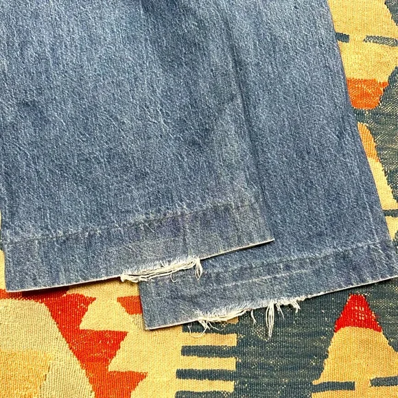 Vintage Hash wide leg jeans 70s Denim Retro Woodstock Hippie 27x31 High Waist - Picture 8 of 10